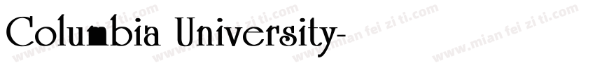 Columbia University字体转换